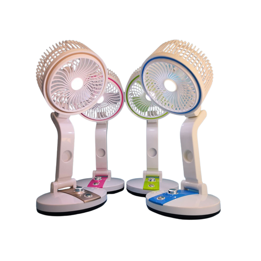  Portable USB Rechargeable Mini Desk Fans with Adjustable Heads