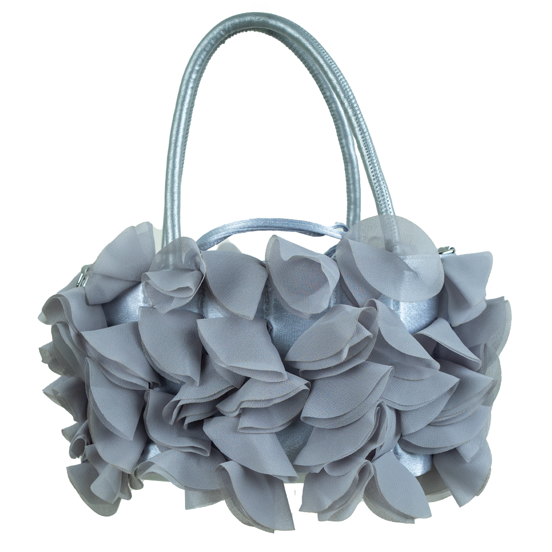 Unique Floral Appliqué Shoulder Bag
