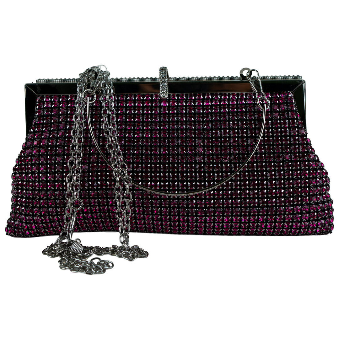 Elegant Crochet Frame Bag with Chain Strap