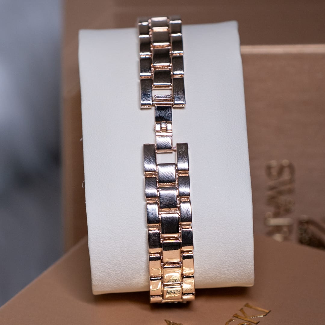 Elegant Ladies Oval Dial Bracelet Watch with Crystal Accents