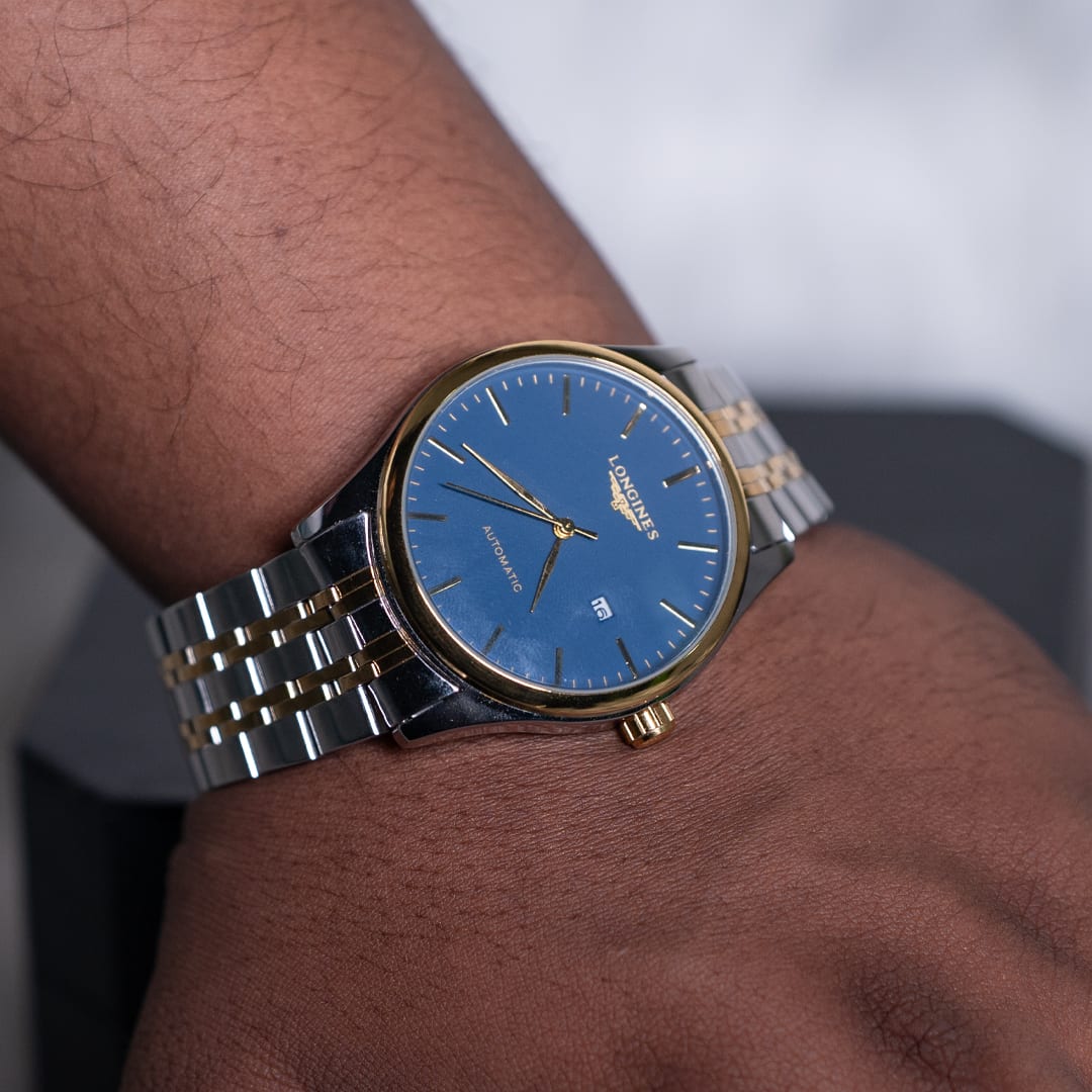 Stylish Longines Conquest Blue Dial Automatic Stainless Steel Watch
