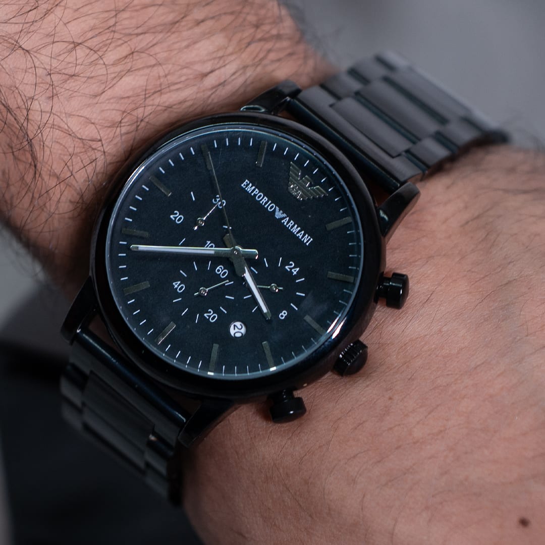 Contemporary Kenneth Cole Black Chronograph Watch